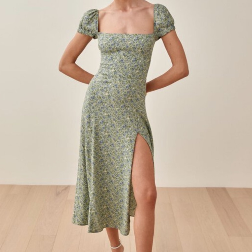 Sienne Floral-Print Georgette Midi Dress
